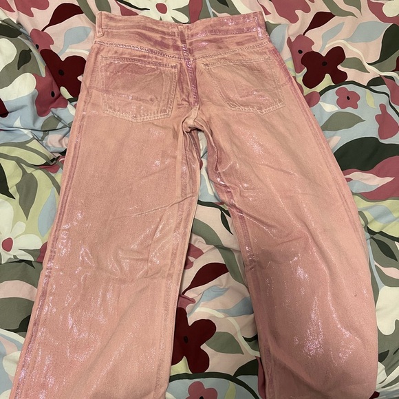 Zara limited edition pink metallic Barbie the movie jeans - Picture 4 of 6